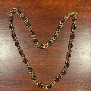 Juicy Couture Black and Gold Necklace -vintage